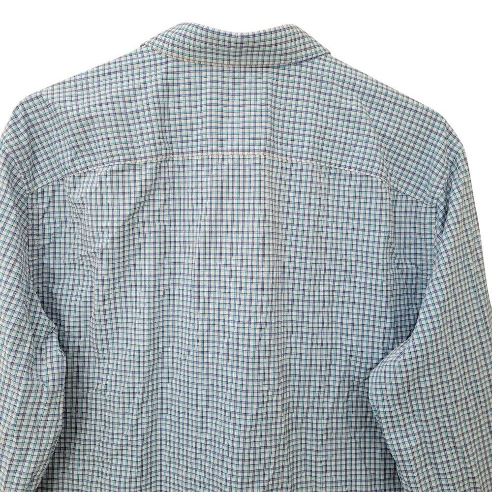 Untuckit Lopez-Perf Tea Plaid Button Down Shirt Mens Size XL Regular Fit - Picture 4 of 9